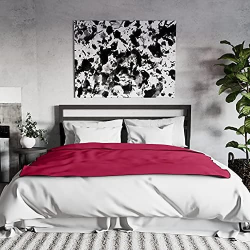 Liberator Decor Fascinator Throw - Moisture Proof Sensual Blanket, Merlot Microvelvet, 72x54 Inch | Waterproof, Reversible, Made in USA thumbnail 2