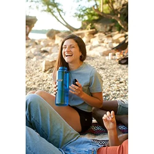 Nalgene Titan Wide Mouth Water Bottle, Blue, 1420ml (48oz) | BPA-Free Tritan Plastic, Leakproof, Made in USA thumbnail 3