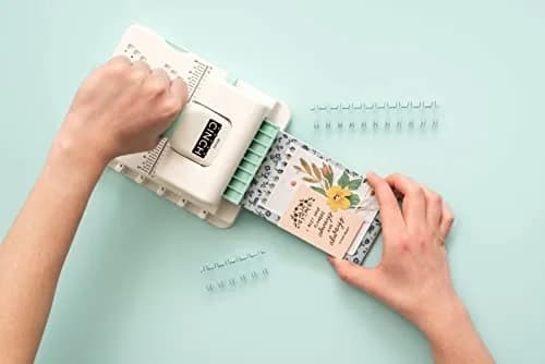 We R Memory Keepers Mini Cinch Bookbinding Machine - Small Craft Tool Compatible with Wire or Spiral Coils - Make Professional Books, Notebooks, Calendars, and Journals | Art & Craft Supply thumbnail 4