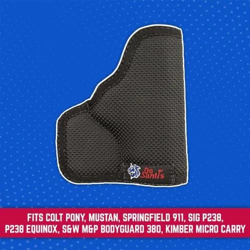 DeSantis Nemesis Pocket Holster Fits SIG P238, S&W M&P Bodyguard 380 | Ambidextrous, No-Slip, Concealed Carry thumbnail 3