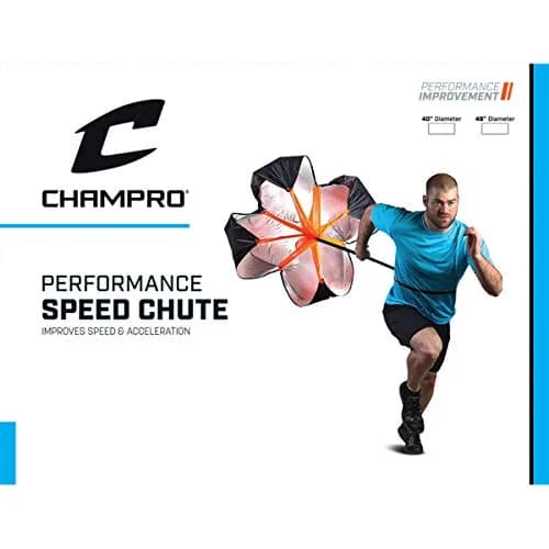 Champro Speed Chute (Black/Orange, 40-Inch) Resistance Training Equipment for Speed & Endurance thumbnail 2