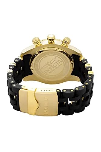 Invicta Men's 0140 Sea Spider Collection 18k Gold Ion-Plated and Black Polyurethane Watch | 50mm Case, Quartz, Water-Resistant thumbnail 2