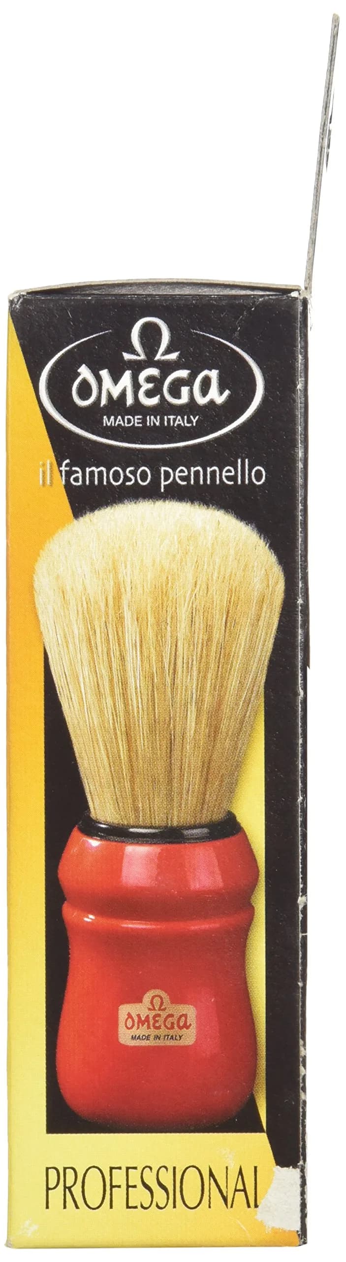 Omega Pure Bristle 10049 Shaving Brush, Black | Classic Hog Bristle for Rich Lather - view 3