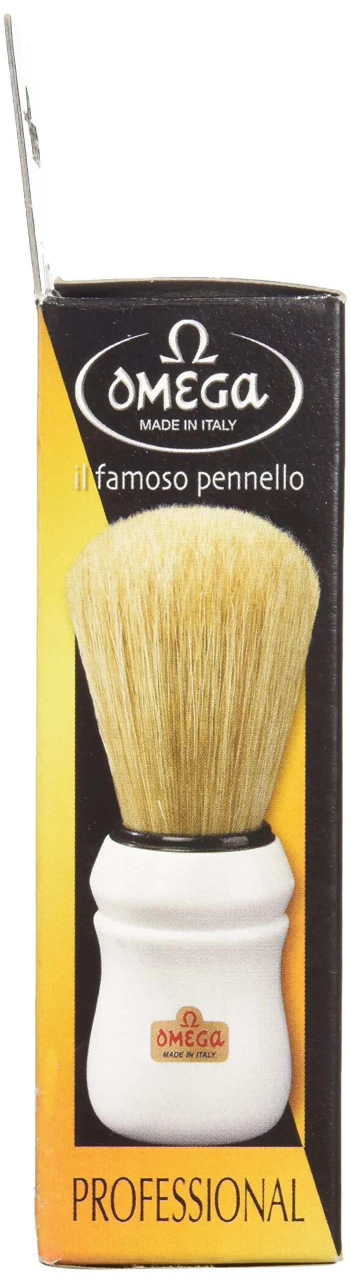 Omega Pure Bristle 10049 Shaving Brush, Black | Classic Hog Bristle for Rich Lather - view 4