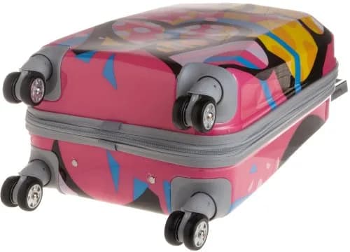 Rockland Vision Hardside Spinner Wheel Luggage 20" | Durable Polycarbonate Carry-On with Love Pattern thumbnail 2