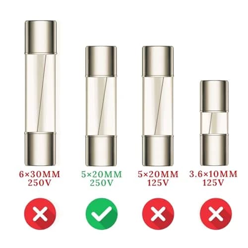 Femitu 250mA 250V Fast-Blow Cartridge Fuses 5-Pack | Precision Circuit Protection for Electronics & Appliances thumbnail 5