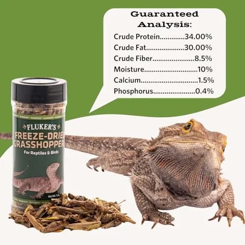 Fluker's Freeze Dried Grasshoppers 48g (1.7 oz) | Nutrient-Packed Reptile Food thumbnail 2