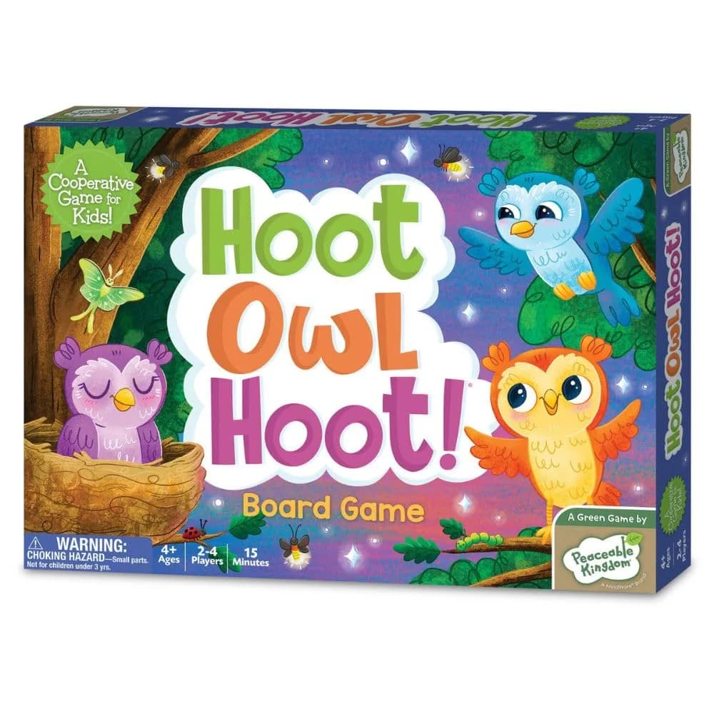 Peaceable Kingdom Hoot Owl Hoot Cooperative Matching Game 13x9x2 inches | Educational Board Game for Kids Ages 4-8 — Multi