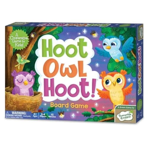 Peaceable Kingdom Hoot Owl Hoot Cooperative Matching Game 13x9x2 inches | Educational Board Game for Kids Ages 4-8 thumbnail 1