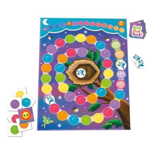 Peaceable Kingdom Hoot Owl Hoot Cooperative Matching Game 13x9x2 inches | Educational Board Game for Kids Ages 4-8 thumbnail 3
