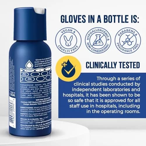 Gloves In A Bottle Shielding Lotion 2oz | Fragrance-Free Moisturizer for Sensitive & Dry Skin thumbnail 5