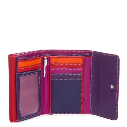 mywalit Double-Flap Leather Wallet | 6 Card Slots | ID Window, Coin Pockets & Pen | Sangria Multi | Compact & Stylish for Men & Women thumbnail 2