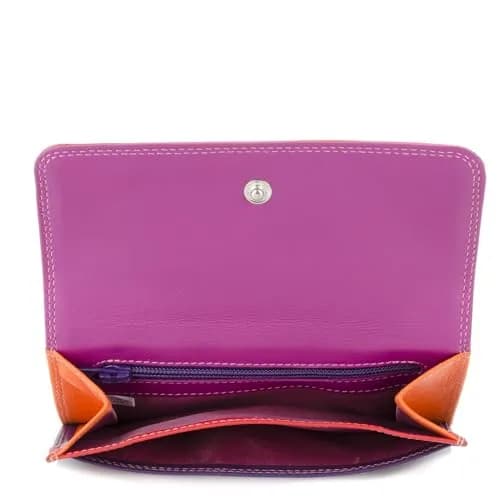 mywalit Double-Flap Leather Wallet | 6 Card Slots | ID Window, Coin Pockets & Pen | Sangria Multi | Compact & Stylish for Men & Women thumbnail 3