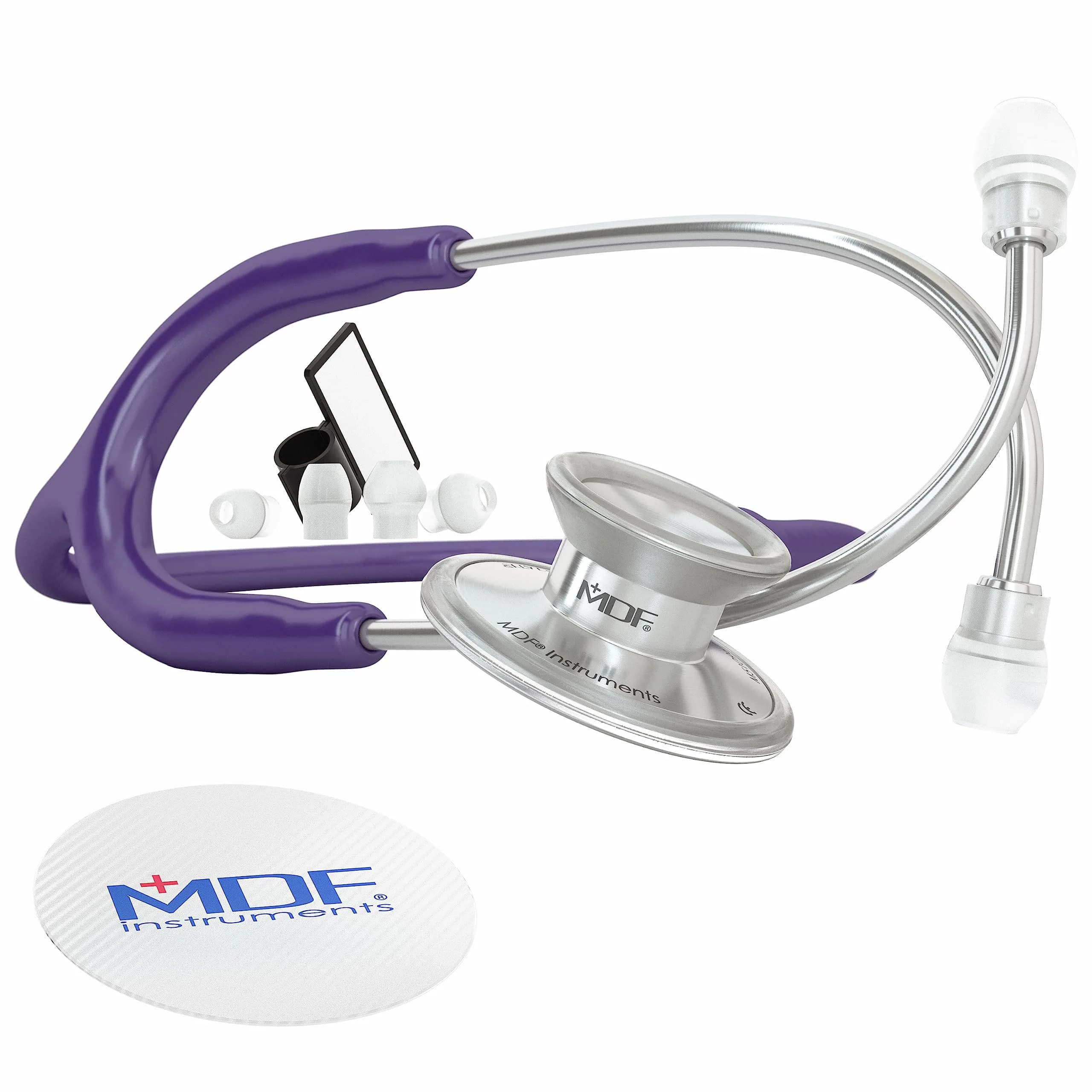 MDF Instruments Acoustica Lightweight Dual Head Stethoscope 31.2 x 0.8 inches | Accurate auscultation for doctors, nurses, students in India - main product image