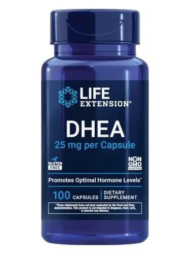 Life Extension DHEA 25 mg | Hormone Balance, 100 Capsules, Gluten-Free thumbnail 1