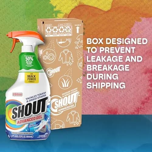 Shout Advanced Gel Laundry Stain Remover Spray 22 Fl Oz (651 ml) | Tough on Stains, Gentle on Fabrics thumbnail 8