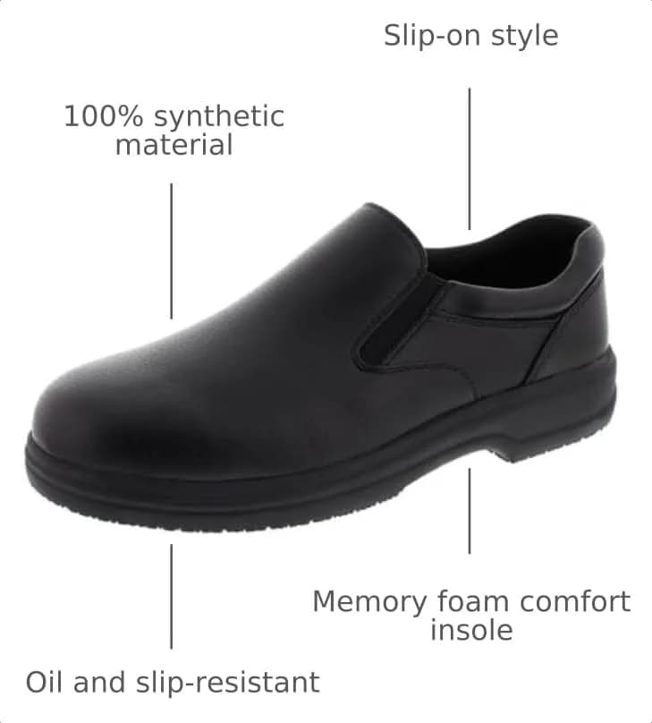 Deer Stags Men’s Manager Slip-On Work Shoe 9M | Oil & Slip-Resistant Comfort thumbnail 3
