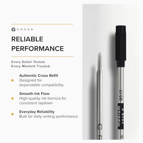 Cross Refill Pen, Black, Medium Point | Professional-Grade, 2-Pack thumbnail 4