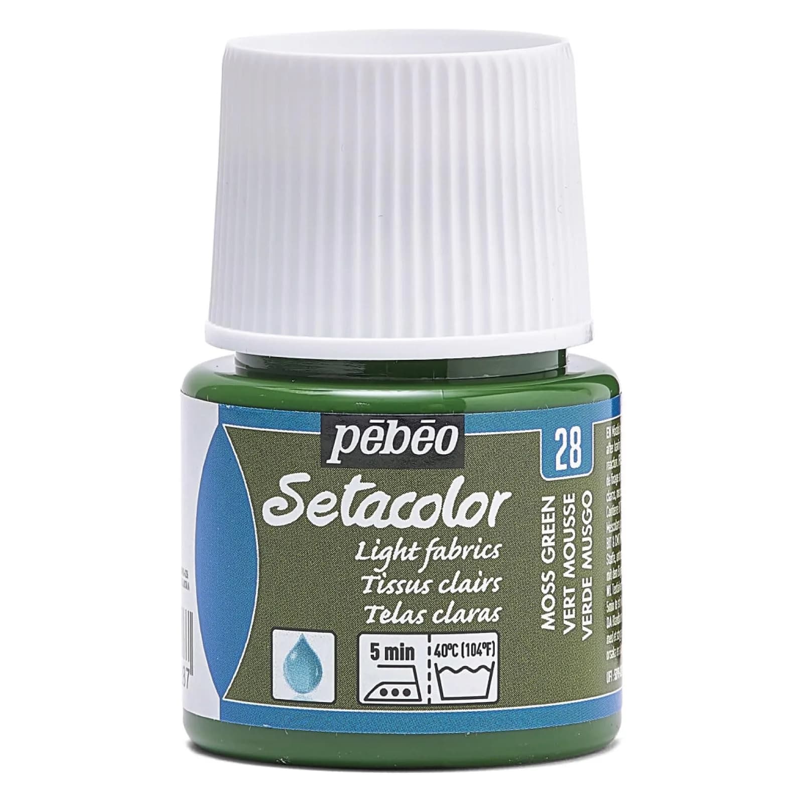 PEBEO Setacolor Light Fabrics Paint 45ml (1.52 Fl Oz) Moss Green | Permanent & Washable Fabric Paint - main product image