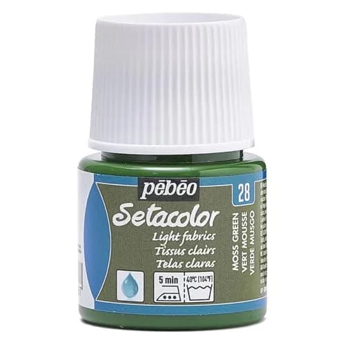 PEBEO Setacolor Light Fabrics Paint 45ml (1.52 Fl Oz) Moss Green | Permanent & Washable Fabric Paint thumbnail 1