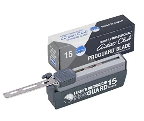 Feather Artist Club ProGuard Razor Blades 15 Count | Professional Single Edge Blades for Precise Shaving thumbnail 1