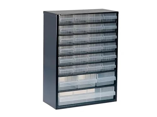 Raaco Steel Storage Cabinet, 28-Drawer | Heavy-Duty Metal Organizer for Workshop & Garage thumbnail 1