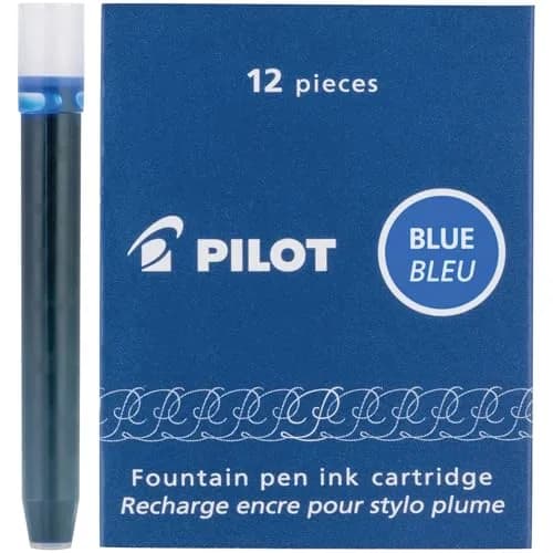 PILOT Fountain Pen Ink Cartridges Blue | Rich Japanese Color, 12-Pack thumbnail 1