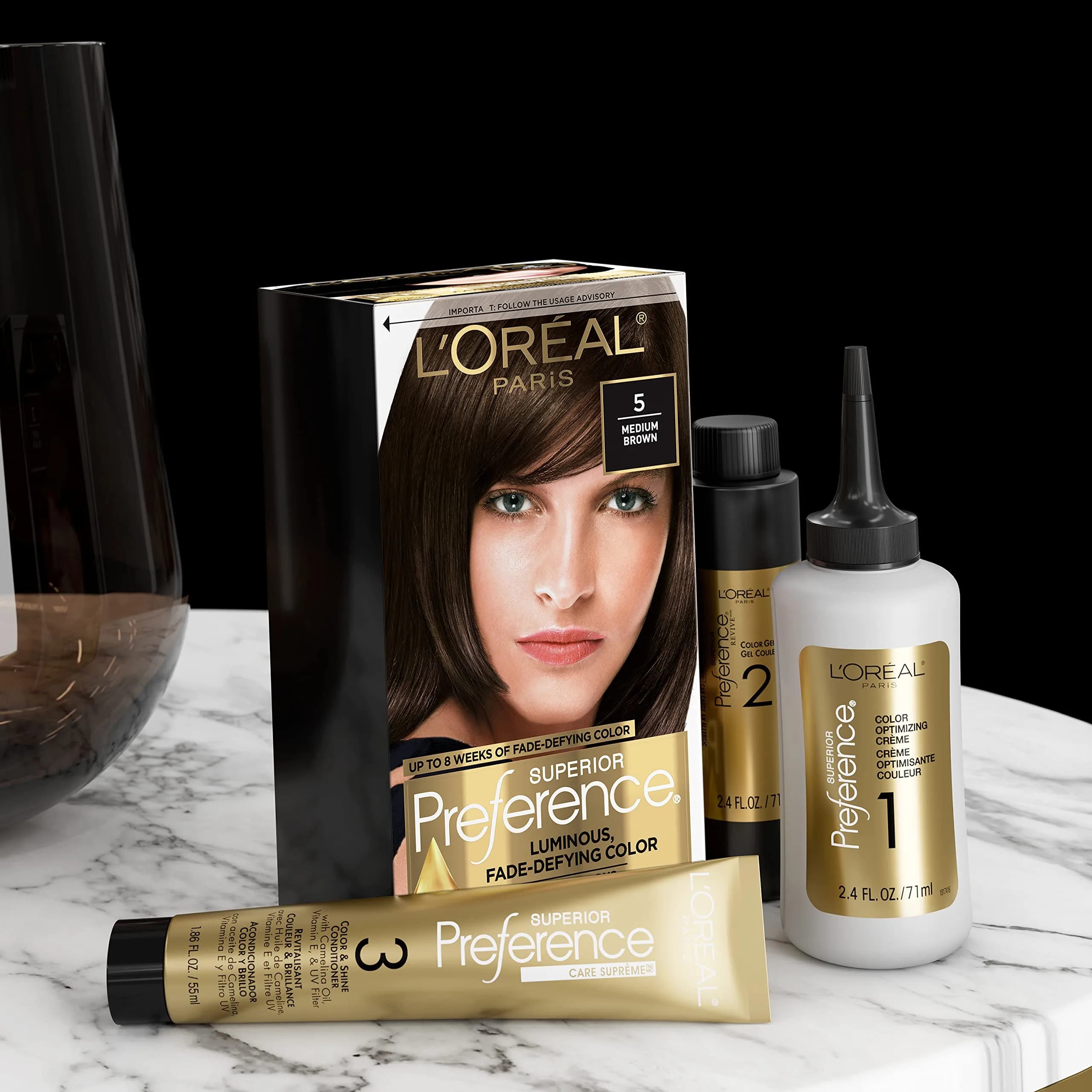 L'Oreal Paris Superior Preference Permanent Hair Color UL61 Ultra Light Ash Brown | Fade-Defying Shine System - view 7