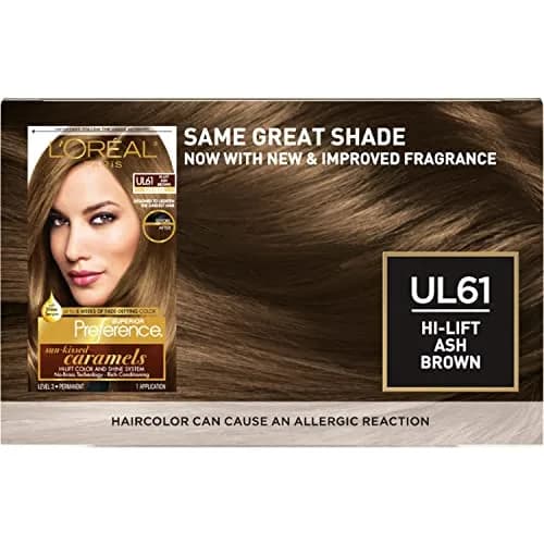 L'Oreal Paris Superior Preference Permanent Hair Color UL61 Ultra Light Ash Brown | Fade-Defying Shine System thumbnail 2