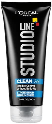 L'Oreal Paris Studio Line Clear Minded Clean Gel Strong Hold 200ml (6.8 Fl Oz) | No Buildup, Flexible Control — 6.8 Fl Oz