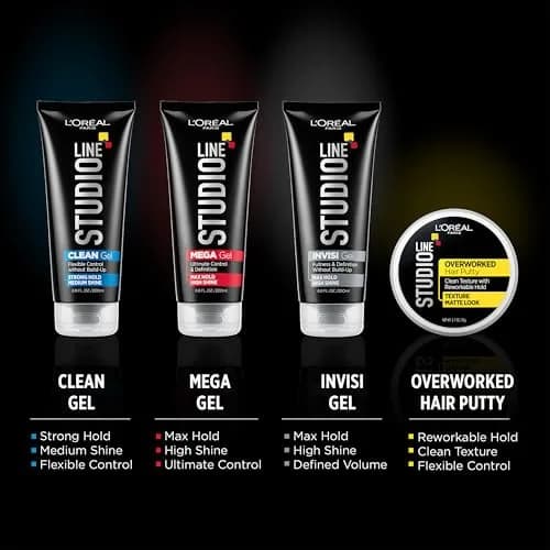 L'Oreal Paris Studio Line Clear Minded Clean Gel Strong Hold 200ml (6.8 Fl Oz) | No Buildup, Flexible Control thumbnail 4