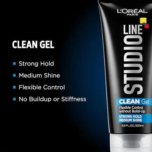 L'Oreal Paris Studio Line Clear Minded Clean Gel Strong Hold 200ml (6.8 Fl Oz) | No Buildup, Flexible Control thumbnail 2