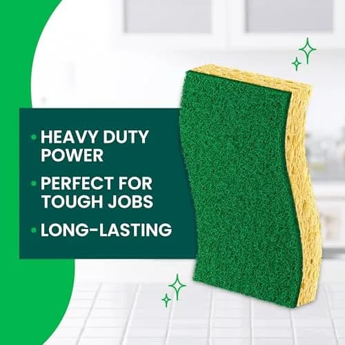Scotch-Brite Heavy Duty Scrub Sponge - 6 Pack | Powerful Cleaning for Tough Messes, Lasts 3X Longer thumbnail 2