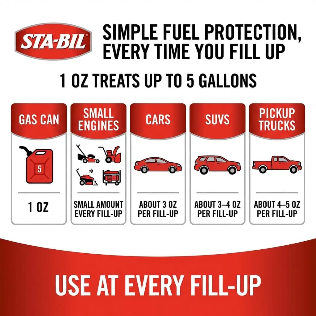 STA-BIL In-Season Protection Fuel System Treatment & Injector Cleaner 120 fl oz (10 oz 12-Pack) | Cleans Injectors, Stabilizes Fuel, Boosts MPG - view 3