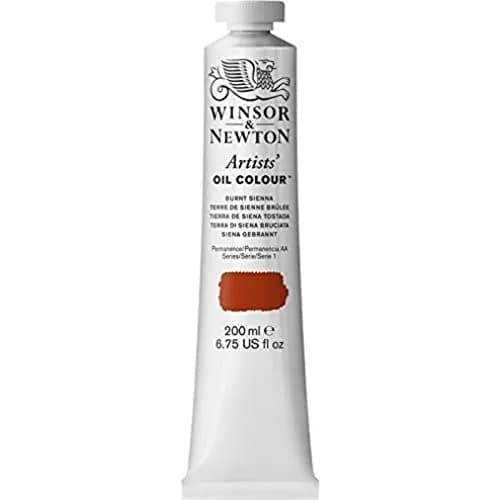Winsor & Newton Artists' Oil Paint Burnt Sienna 200ml (6.76 Fl Oz) | ASTM D4236 Certified thumbnail 1