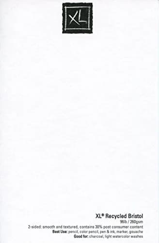 Canson XL Series Bristol Paper Pad, Recycled, Textured, 11x14 inch | 25 Sheets, 96lb/260gsm thumbnail 4