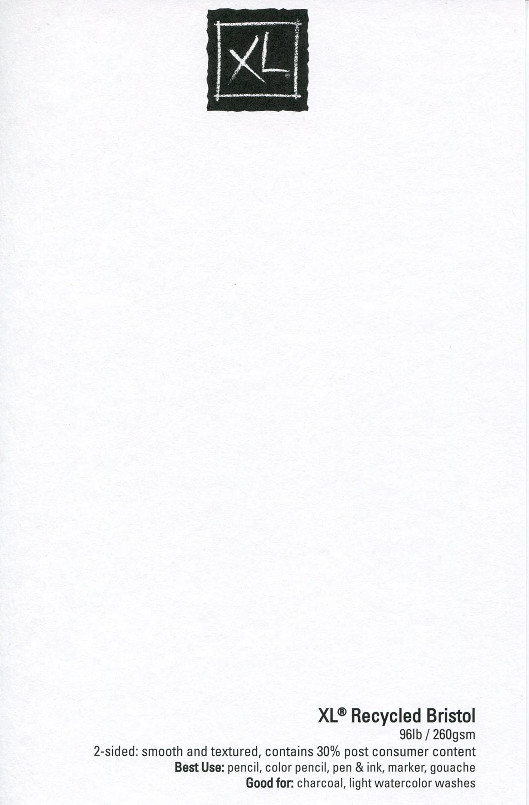 Canson XL Series Bristol Paper Pad, Recycled, Textured, 11x14 inch | 25 Sheets, 96lb/260gsm - view 4