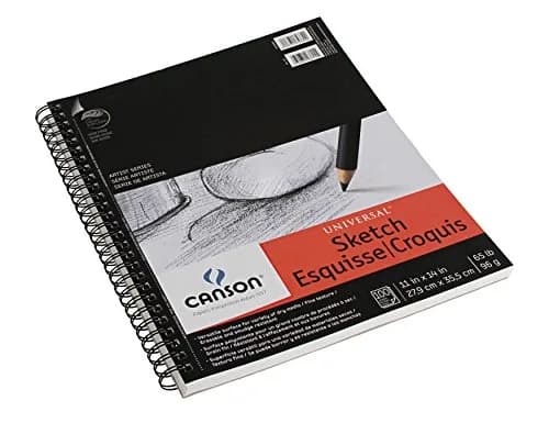 Canson Universal Sketch Pad Side Wire Bound 11 x 14 Inch 100 Sheets | Acid-Free Paper for Dry Media thumbnail 2