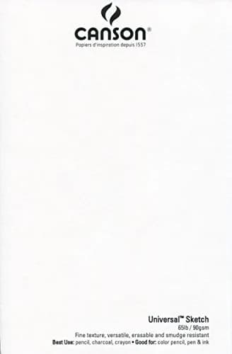 Canson Universal Sketch Pad Side Wire Bound 11 x 14 Inch 100 Sheets | Acid-Free Paper for Dry Media thumbnail 4