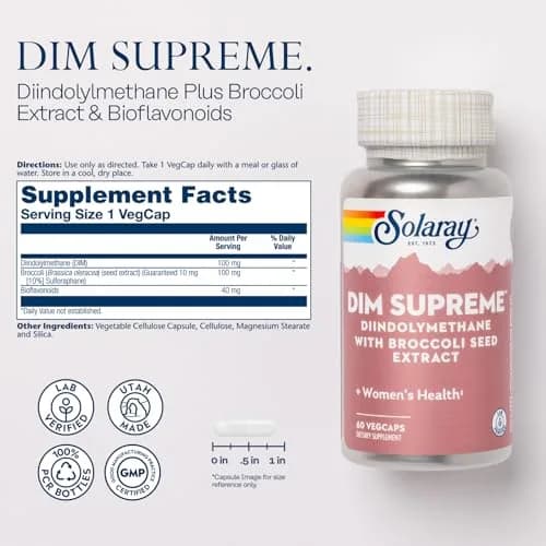 SOLARAY DIM Supreme 100 mg | Supports Women's Wellness & Balance thumbnail 2