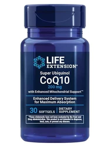 Life Extension Super Ubiquinol CoQ10, 200 mg, 30 Softgels thumbnail 1