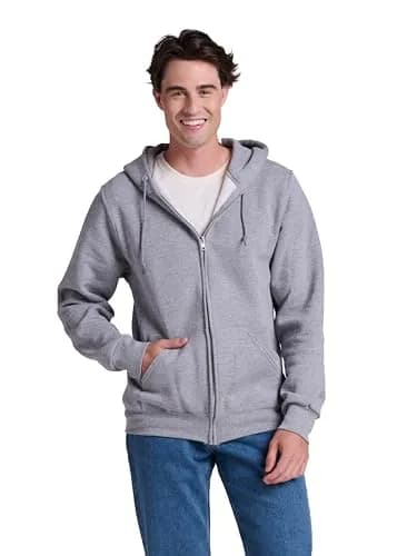 Russell Athletic Mens Hoodie Large Oxford | Moisture-Wicking Cotton Blend for Comfort thumbnail 1