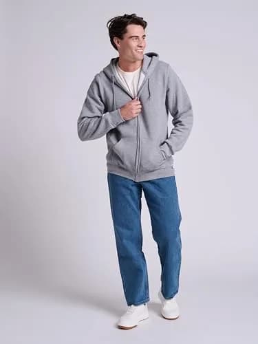 Russell Athletic Mens Hoodie Large Oxford | Moisture-Wicking Cotton Blend for Comfort thumbnail 2
