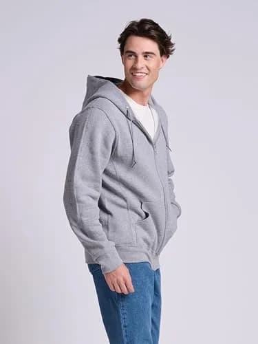 Russell Athletic Mens Hoodie Large Oxford | Moisture-Wicking Cotton Blend for Comfort thumbnail 3