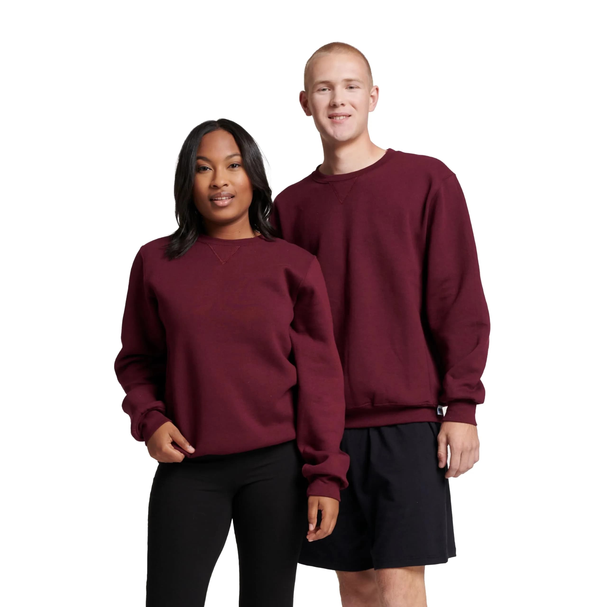 Russell Athletic Men's Dri-Power Fleece Crew Large | Moisture Wicking, Warm, Classic Fit — Maroon
