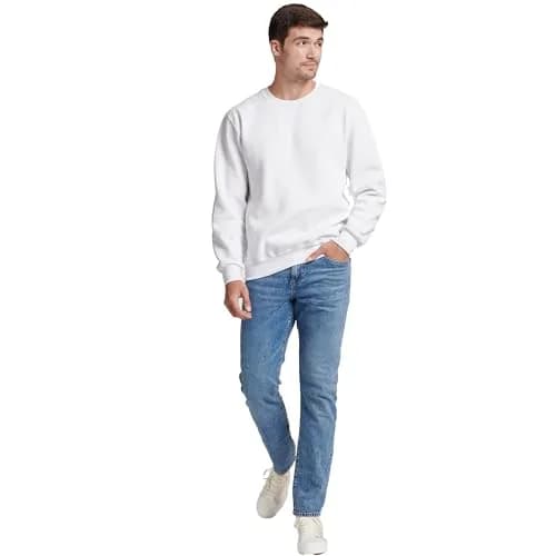 Russell Athletic Dri-Power Fleece Crew - White - X-Large | Moisture Wicking, Warm & Durable thumbnail 2