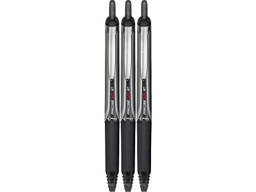 PILOT Precise V5 RT Rolling Ball Pens, Black Ink, 0.5mm, 3-Pack | Smooth Writing, Retractable, Fine Point thumbnail 2