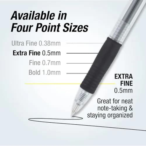 PILOT G2 Rolling Ball Gel Pens 0.5mm Assorted Colors 5-Pack | Smooth Ink Flow for Students & Office - view 4