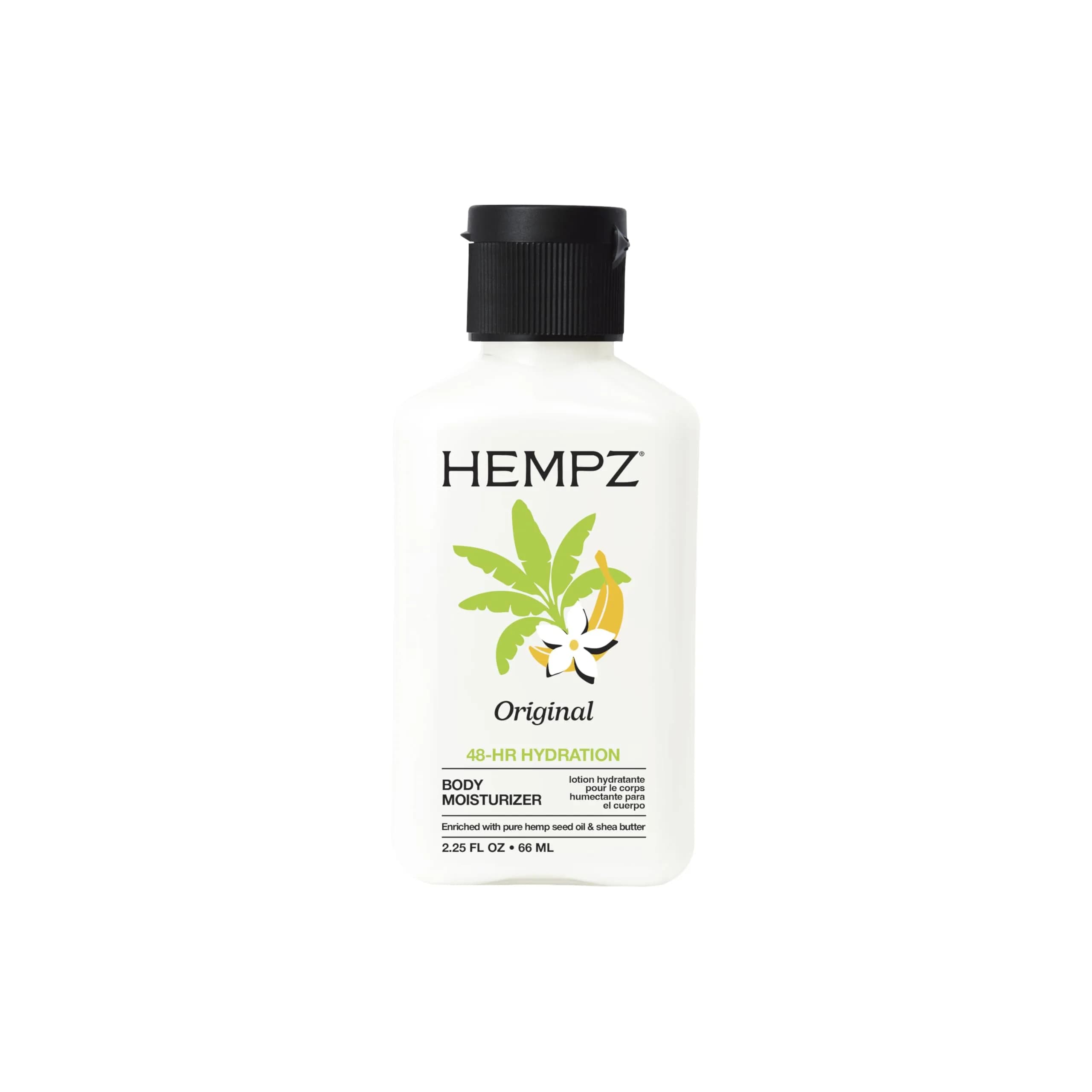 Hempz Mini Original Body Lotion Floral Banana 65ml (2.25 Fl Oz) | Hydrating Formula with Hemp Seed Oil - main product image