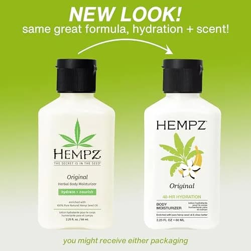 Hempz Mini Original Body Lotion Floral Banana 65ml (2.25 Fl Oz) | Hydrating Formula with Hemp Seed Oil thumbnail 2